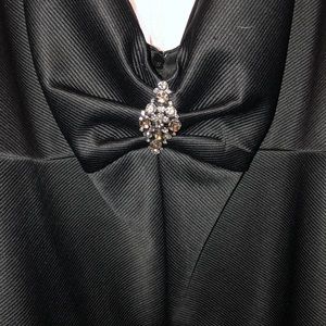 LA NUIT-2 PC BLACK SATIN GOWN W/MATCHING JACKET